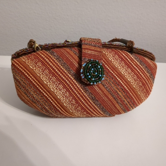 Handmade Beaded Purse Boho Chic Retro Vintage Trendy Unique Custom - Picture 4 of 11